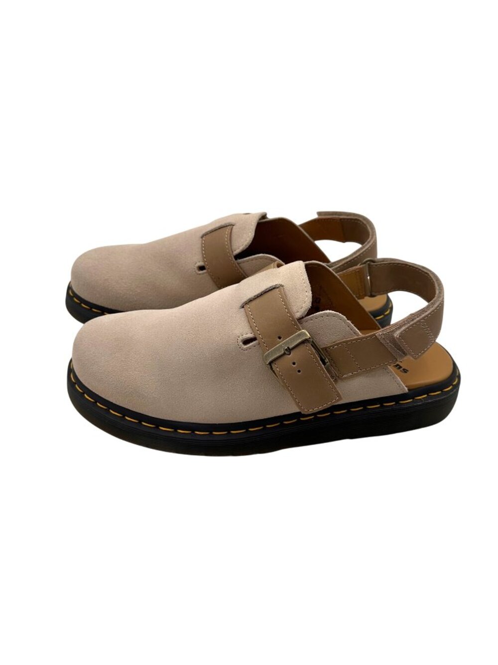 Dr. Martens Unisex Mens Size 11 Faux Leather Jorge II Beige Suede Sandals